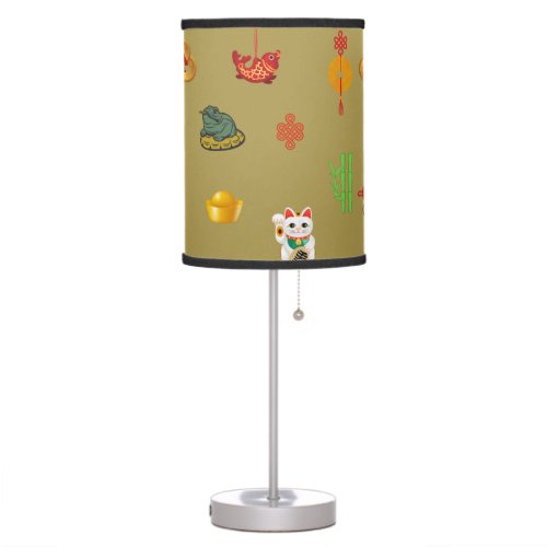 Fengshui Good Luck Money and Abundance Symbols  Table Lamp