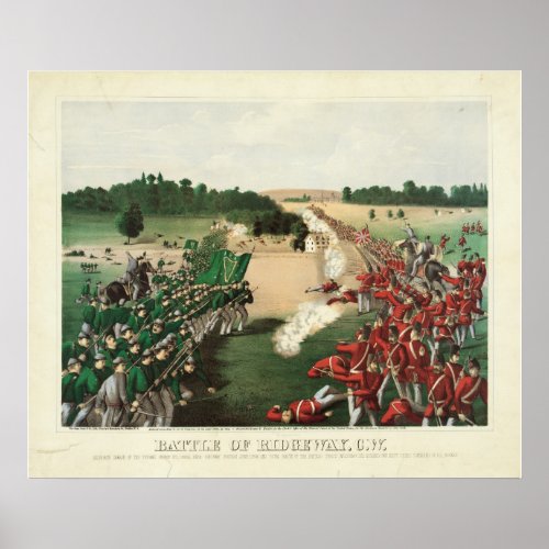 Fenian Raids Battle of Ridgeway Limestone Ridge Poster