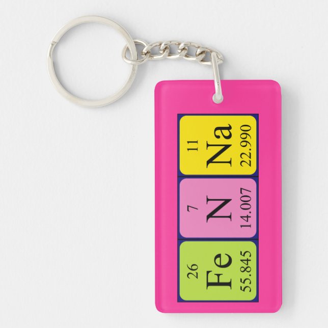 Fenna periodic table name keyring (Front)
