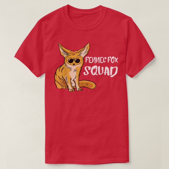 Fennec Fo Squad Sunglass Team Desert Animal Ears L T-Shirt (Design Front)