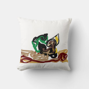 Fennec fox art throw pillow