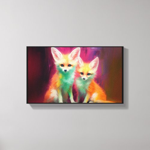 Fennec Fox Aura Canvas Print