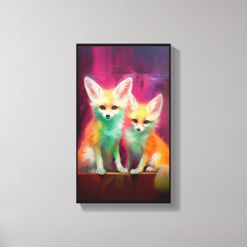 Fennec Fox Aura Canvas Print