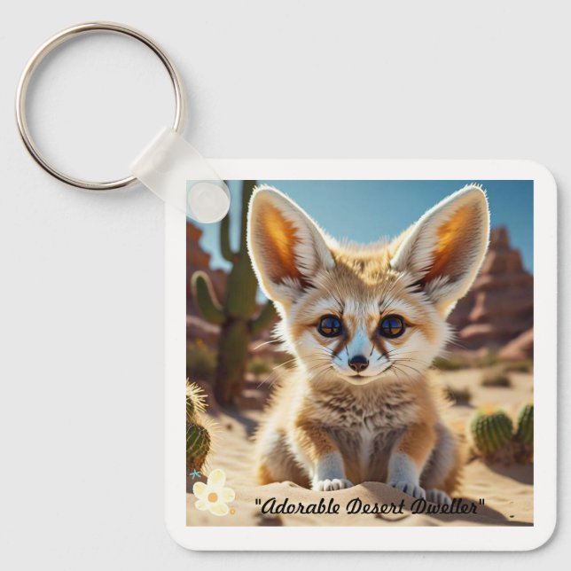 "Fennec Fox Bliss" Keychain (Front)
