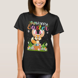Fennec Fox Bunny Egg Hunting Fennec Fox Happy East T-Shirt