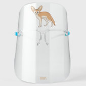 Fennec fox cartoon illustration face shield (Front)