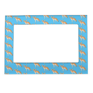 Fennec fox cartoon illustration magnetic frame