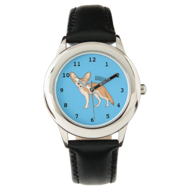 Fennec fox cartoon illustration watch (Front)