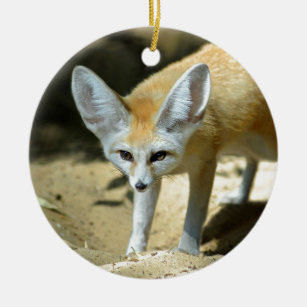 Fennec fox ceramic ornament