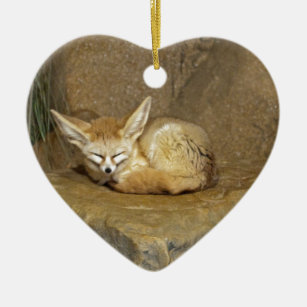 fennec fox ceramic ornament