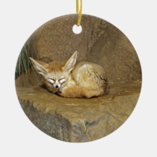 fennec fox ceramic ornament
