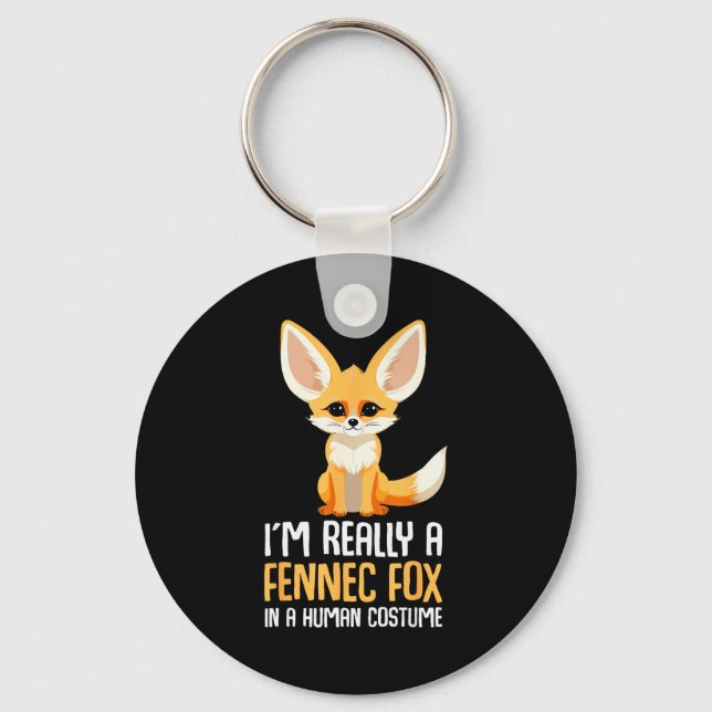 Fennec Fox Costume Girls Fox  Keychain (Front)