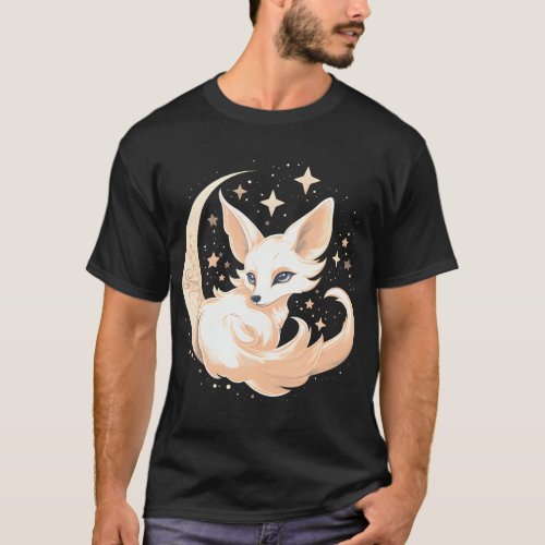 Fennec Fox Foxes Cute Fennic Baby Wild Animal T_Shirt