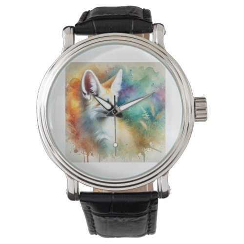 Fennec Fox in Watercolor 240624AREF134 _ Watercolo Watch
