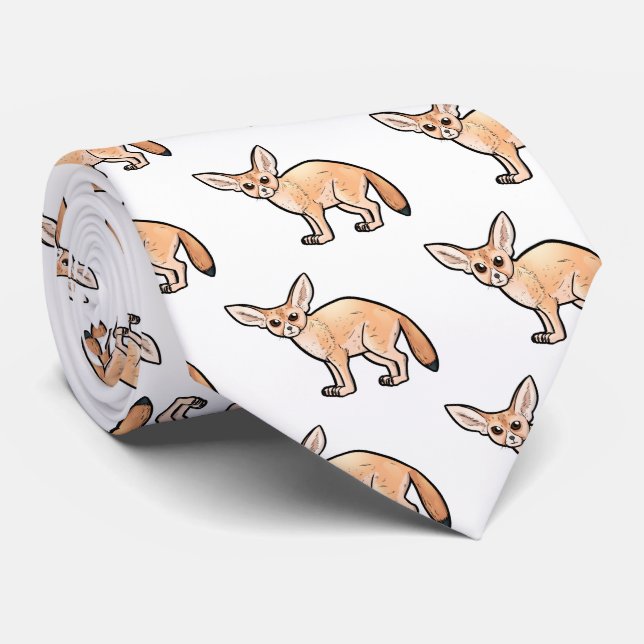 Fennec Fox Neck Tie (Rolled)