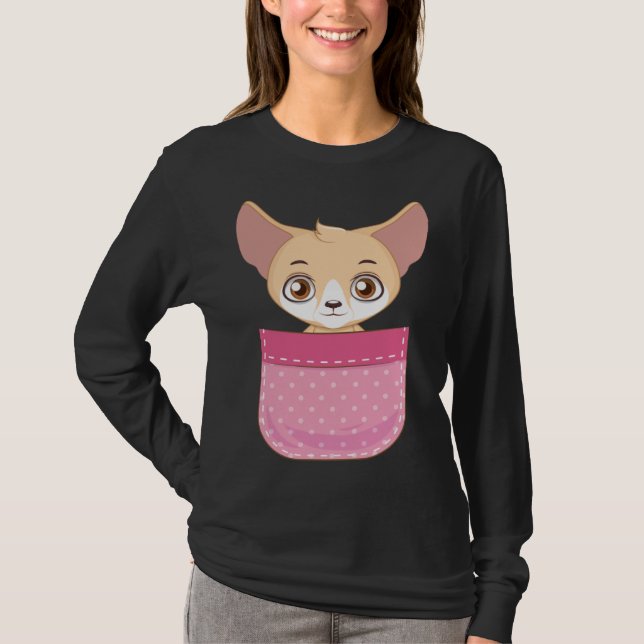 Fennec Fox Pocket Fennec Fox  Fennec Foxes T-Shirt (Front)