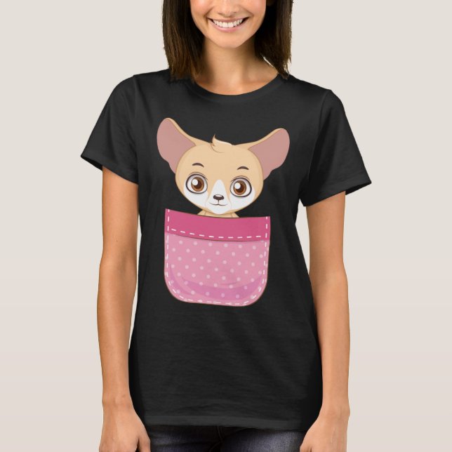Fennec Fox Pocket Fennec Fox  Fennec Foxes T-Shirt (Front)