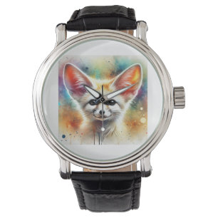 Fennec Fox Serenity 220824AREF126 - Watercolor Watch
