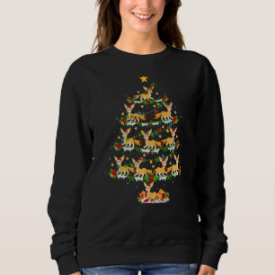 Fennec Fox Xmas Lights Fennec Fox Christmas Tree Sweatshirt