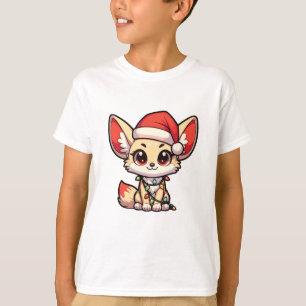Fennec Merry Christmas Winter Animals Cute Fennecs T-Shirt