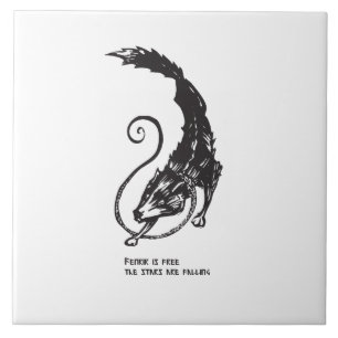 Fenrir Fenris is free dog viking norse mythology Ceramic Tile