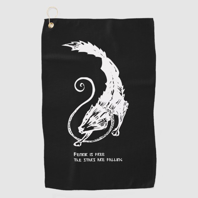 Fenrir Fenris is free dog viking norse mythology Golf Towel (Front)