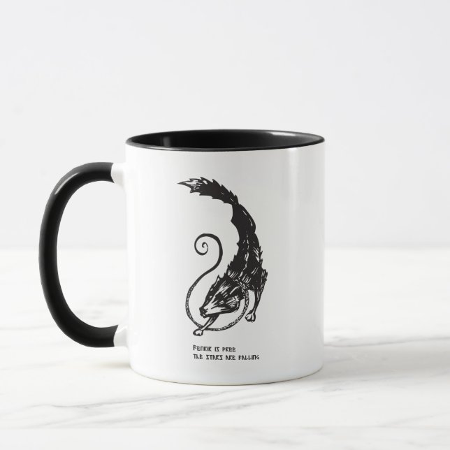 Fenrir Fenris is free dog viking norse mythology Mug (Left)