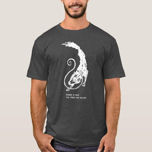 Fenrir Fenris is free dog viking norse mythology T-Shirt (Front)
