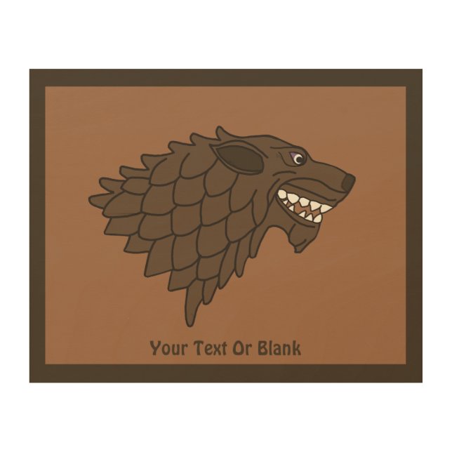 Fenrir/Fenriswolf Wood Wall Art (Front)