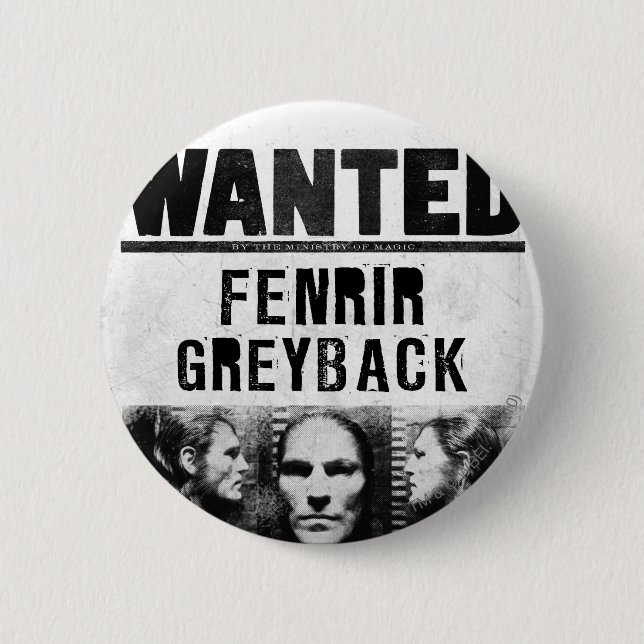 Fenrir Greyback Wanted Poster Pinback Button (Front)