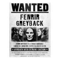 Fenrir Greyback Wanted Poster Postcard