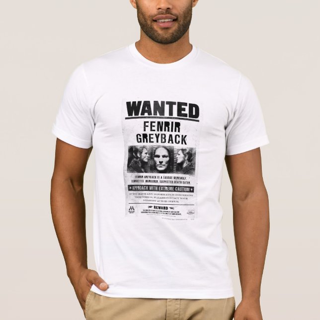 Fenrir Greyback Wanted Poster T-Shirt (Front)