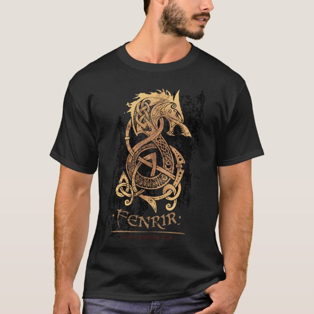 Fenrir The Nordic Monster Wolf Classic T-Shirt (Front)