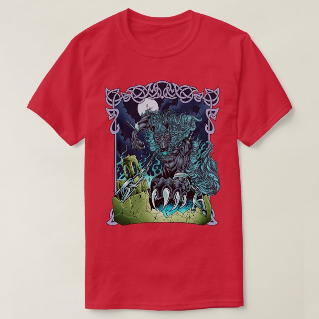 Fenriswolf in Asgard Fenrir T-Shirt (Design Front)