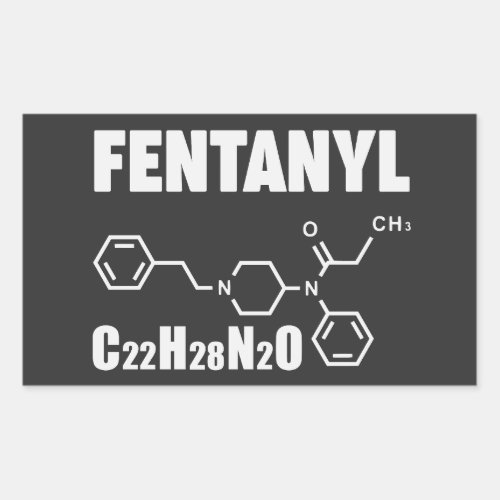 Fentanyl Formula Rectangular Sticker