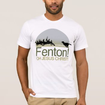 Fenton! The Dog Chasing Deer In Richmond Park T-shirt by ConstanceJudes at Zazzle