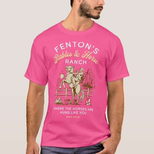 Fentons Stables Horse Ranch T_Shirt