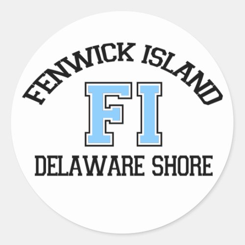 Fenwick Island Classic Round Sticker