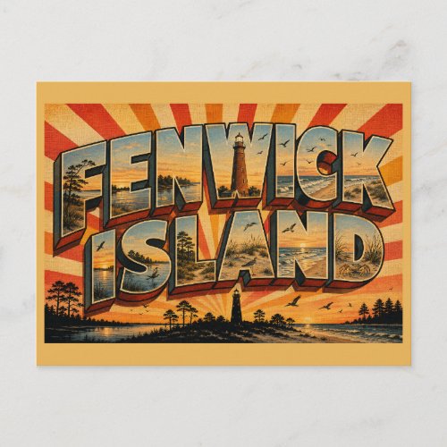 Fenwick Island Delaware Coastal Lighthouse Park Postcard