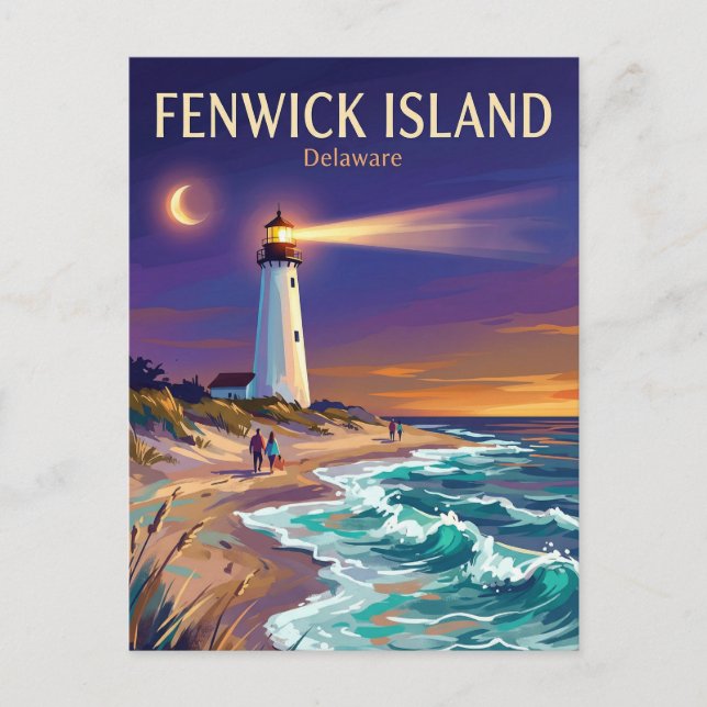 Fenwick Island Lighthouse USA Postcard (Front)