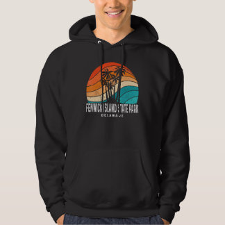 Fenwick Island State Park Delaware Palm Tree Beach Hoodie