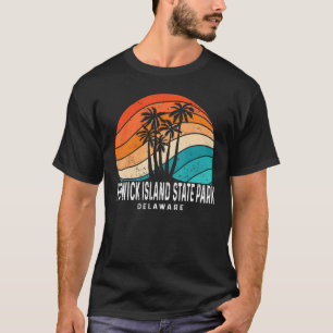Fenwick Island State Park Delaware Palm Tree Beach T-Shirt