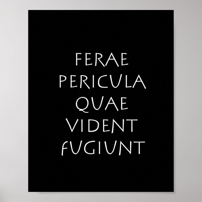 Ferae pericula quae vident fugiunt poster (Front)