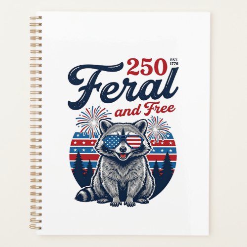 Feral 250 and Free Raccoon Patriotic Vector Design Planner