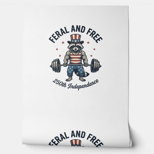 Feral and Free Patriotic Raccoon Weightlifting Shi Wallpaper