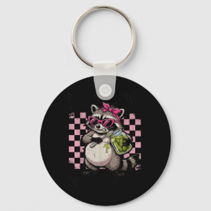 Feral and Pregnant Dont Touch Funny Pregnancy Keychain