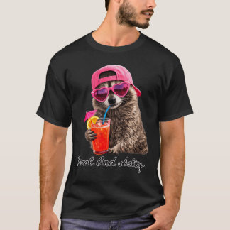 Feral And Salty Funny Meme Feral Raccoon Summer T-Shirt