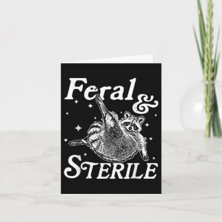 Feral And Sterile, Funny Raccoon Meme  Card