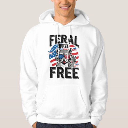 Feral But Free Patriotic Raccoon Vintage Shirt Des