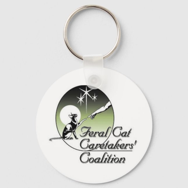 Feral Cat Logo Keychain (Front)